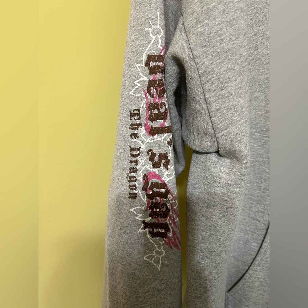 Deals Gap/Tail of the Dragon Gray Zip-Up Hoodie with Graphic - Picture 4 of 9